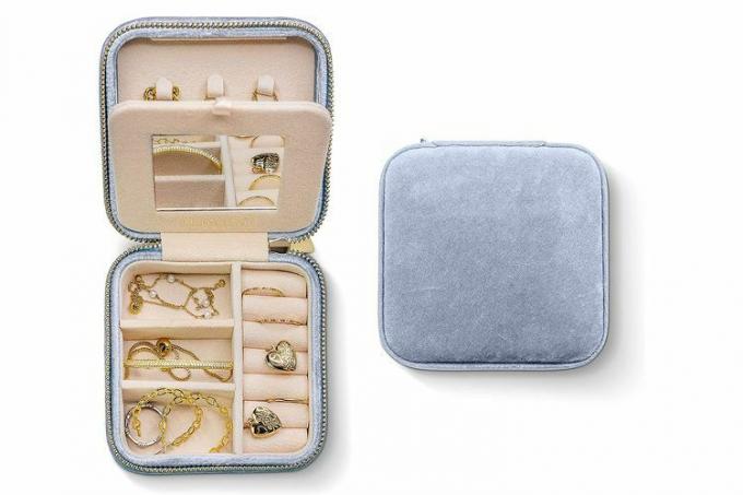 Benevolence LA Plush Velvet Travel Jewelry Box Organizator