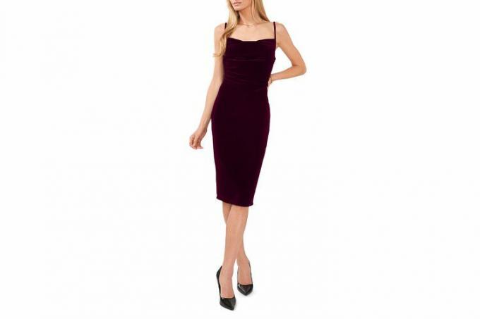 Nordstrom 1.State Ruched Velvet Slipdress