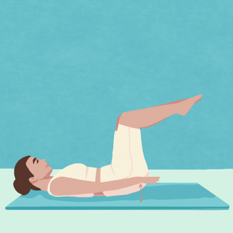 Ilustrație de exercițiu pentru începători Pilates The Hundred