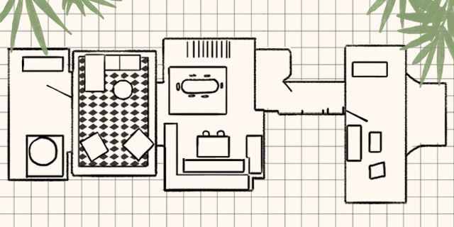 Plan de etaj pentru casă simplă, primul etaj
